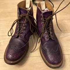 トリッカーズ ウィングチップ カントリーブーツ 希少色 UK9.5 - メルカリ