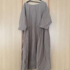 ロングシャツワンピース ベージュのサムネイル