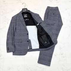 極美品 ブラックレーベルクレストブリッジ スーツ チェック 洗濯可能