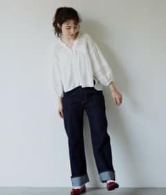 idem イデム komorebi blouse/コットンライクレースブラウスのサムネイル