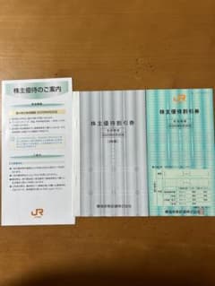 JR東海：株主優待割引券 3枚のサムネイル