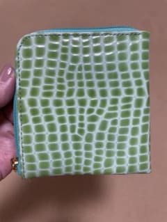ATAO財布　ルアンハーフ クロコダイル風 二つ折り財布　グリーン アタオのサムネイル