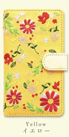 新品‼︎ハンドメイド Android One S5花刺繍 スマホケース 手帳型のサムネイル