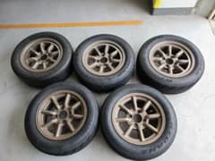 ワタナベマグホイール、タイヤ5本セットPCD108 4穴　6J　14インチのサムネイル