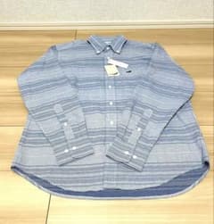 【crocodile】長袖ワイシャツ(M)・青のサムネイル