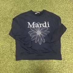 値下げ可能刺繍Mardi ネイビー フラワープリント トレーナーのサムネイル