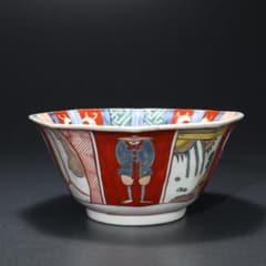 伊万里色絵人物図八角鉢　骨董　古伊万里　R1736ダA 伊万里色絵人物図八角鉢 骨董 古伊万里 R1736ダA - メルカリ