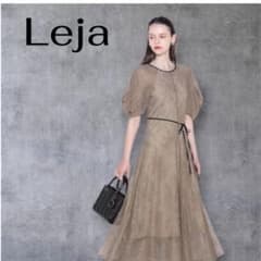 完売品✨ Leja パフスリーブウエストリボン総レースロング ドレス