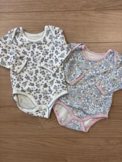 花柄長袖ベビー肌着2枚セットのサムネイル
