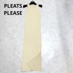 希少✨未使用級 PLEATS PLEASE ロングワンピース スリット 2 - メルカリ