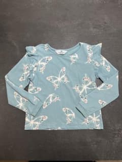 H&M 120-130cmキッズ 長袖カットソー 蝶柄のサムネイル