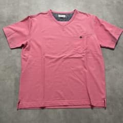 SIMPLE LIFE ピンク Vネック Tシャツ Ｌサイズのサムネイル