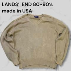 Lands' End 80~90年代 Vネックセーター Lのサムネイル