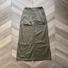 Dungarees ロングスカート カーキ ミリタリー コットン M レトロ