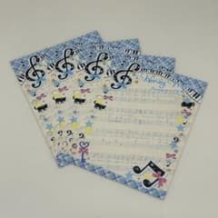 Honey Music シール帳 台紙 4枚セットのサムネイル