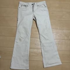 TRUE RELIGION似ホワイトフレアパンツ swag系Y2Kのサムネイル