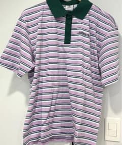 adidas オーバーサイズ ストライプ ポロシャツ pinkのサムネイル