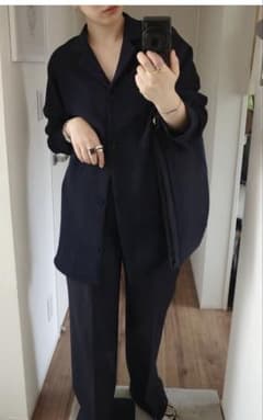 美品】RIM.ARK Long light round shirt ネイビー - メルカリ