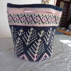 ハンドメイド かぎ針編み トートバッグのサムネイル