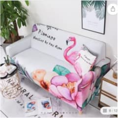☆新品☆2人掛け用☆ホワイト フラミンゴ ☆ソファカバーのサムネイル
