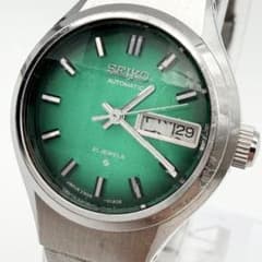 稼働 SEIKO セイコー メンズ 腕時計 自動巻 21石 緑文字盤 デイデイト