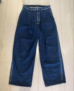 ゴ*ラ様 sublations 2TUCK WIDE DENIM PANTS 最のサムネイル