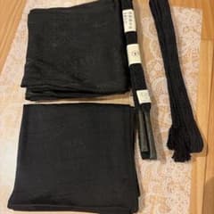 黒喪服 帯締め 帯揚げ セット 麻の葉模様のサムネイル