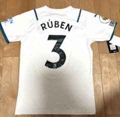 マンチェスターシティ 21/22 アウェイ#3 RUBEN フルパッチ付き　美品 マンチェスターシティ 21/22 アウェイ#3 RUBEN フルパッチ付き 美品