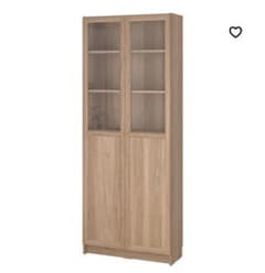 IKEA BILLY 扉付き オーク リビング収納 本棚 収納棚 ストレージのサムネイル