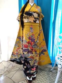 振袖フルセット、正絹京紅型振袖、落款重ね衿帯揚げ帯締め、西陣袋帯襦袢、ガード加工 振袖フルセット、京の紅型振袖、成人式、重ね衿、帯揚げ帯締め、西陣