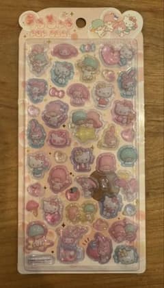 正規品　うるちゅるポップシール ハローキティ リトルツインスターズ マイメロディのサムネイル