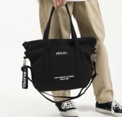 MILKFED. 2WAY トートバッグ 黒のサムネイル