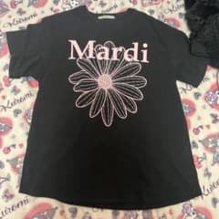 Mardi Mercredi Tシャツ ブラック ピンクのサムネイル