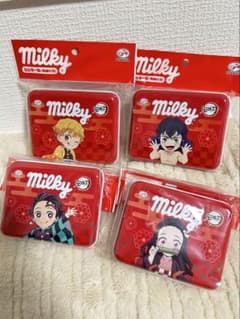 【空缶4種セット】鬼滅の刃 × 不二家 ミルキー缶 炭治郎 禰豆子 善逸 伊之助のサムネイル