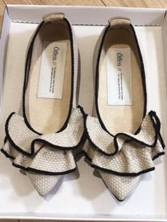 Offen オッフェン pointed-FRINフラットシューズ 39 - メルカリ