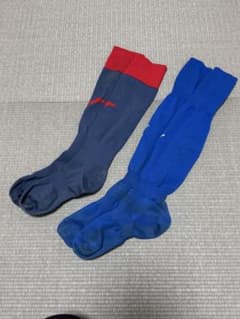 サッカーソックス 2足セット ネイビー レッド ブルー　22-24cmのサムネイル