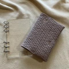 貯金 バインダーカバー アクリル 韓国 saving A6 ヌビ キルティング