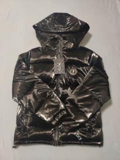TRAPSTAR 光沢ブラック ダウンジャケット XSサイズ - メルカリ