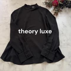 美品 セオリーリュクス 長袖ブラウス スタンドネック とろみブラウス