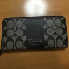 勢太様専用 coach グランドファスナー 黒のサムネイル
