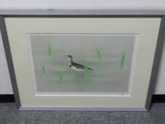 上村淳之　版画　水辺の鳥　水鳥　額縁破損 上村淳之 版画 水辺の鳥 水鳥 額縁破損 - メルカリ