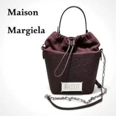 Maison Margiela5AC レザー バケットバッグ バーガンディ - メルカリ