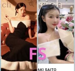 バイカラーオフショルロングワンピース　ダーリッチ Darich/キャバドレスのサムネイル