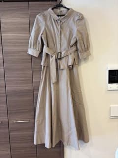 【And couture アンドクチュール】シャツワンピース ベルト付き　38のサムネイル