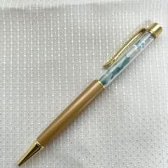 『一点もの』シーグラス ボールペン ゴールドのサムネイル