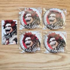ヒロアカ【切島鋭児郎】GIGA全員サービス新十傑缶バッジ・キャラカード