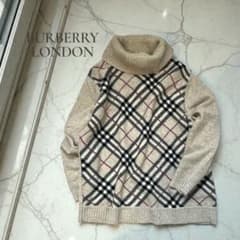 BURBERRY LONDON ニット【F】ノバチェック タートルネック D58 - メルカリ