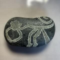 ナスカの地上絵風 サル 彫刻 石製 置物のサムネイル