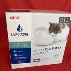 ペット 自動 給水器 フィルター式 猫用GEX ピュアクリスタル HELLO