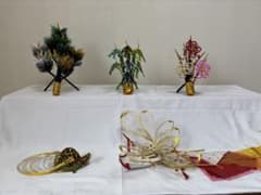 伝統工芸　水引細工ー松、竹、梅、鶴、亀、5点セットのサムネイル